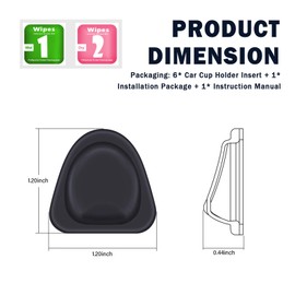 2025 Upgrade Car Cup Holder Insert,Anti-Slip Silicone Cupholder Insert for Car Stabilising Water Cups,Self-Adhesive Automotive Cup Holders Pad for Most Cars/Trucks/SUVs