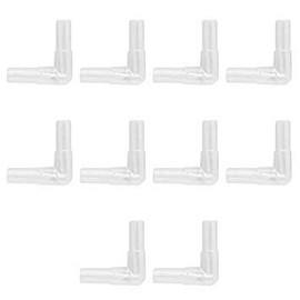 SimpleLife 10 pieces 2 Way Clear Connector Elbow Tube Air Valves Fitting Aquarium Fish Tank