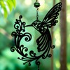 Quterhero Hummingbird Wind Chimes, Metal Outdoor Decor for Garden, Patio,
