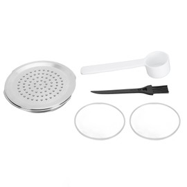 Reusable Coffee Pod 304 Stainless Steel Refillable Coffee Capsule Filter with Brush and Spoon for Senseo Coffee Makers