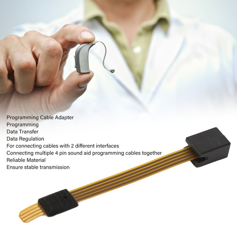 4 Pin Sound Aids Programming Cable Connector Data Transfer Professional