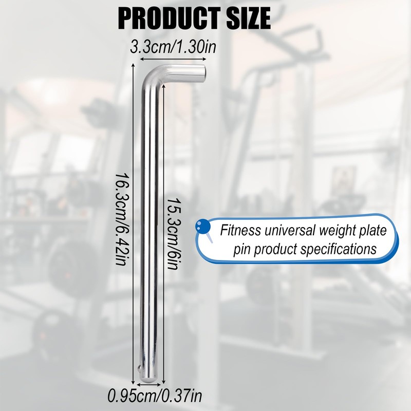 NQEUEPN Weight Stack Pin, 3/8 Inch Diameter 6 Inch Weight