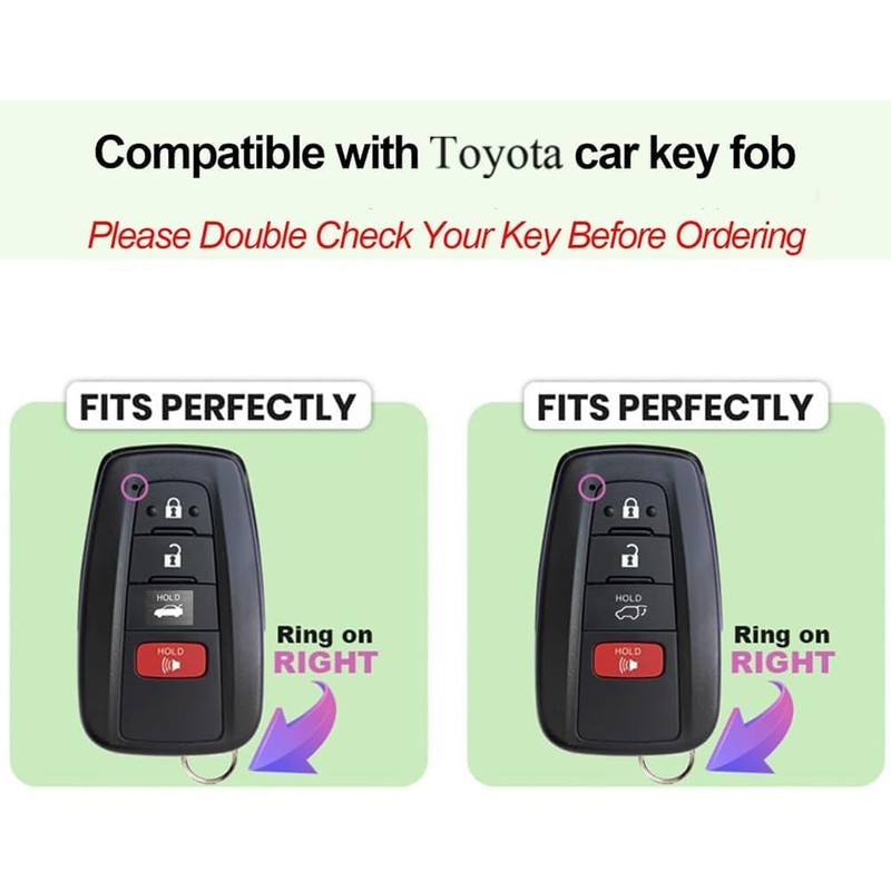 Tautrophen Key Fob Cover Fit for Toyota Rav4 Highlander