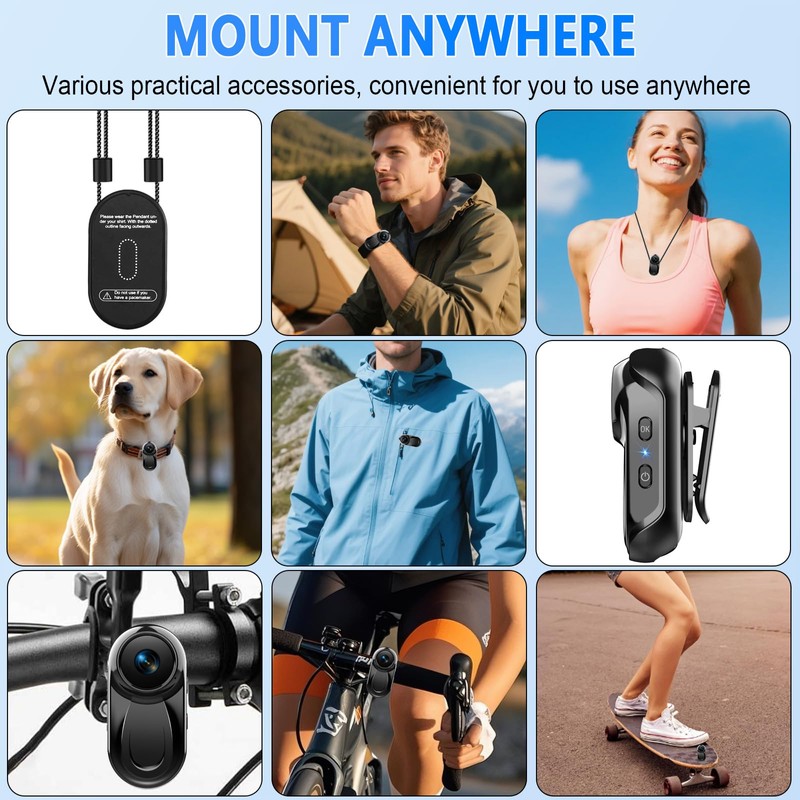 Mini Body Camera with 64GB Card, 1080P Thumb Action Camera