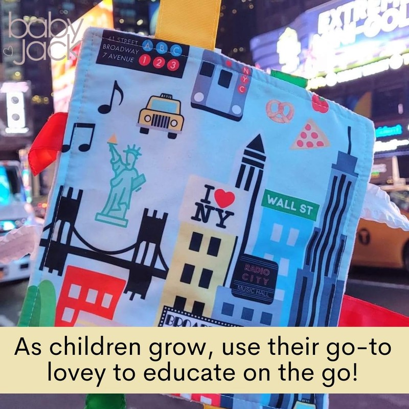 Baby Jack & Co 8x8” Learning Lovey NYC New York