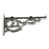 Pair of Shelf Brackets Decorative Lipped Antique Iron - 115mm