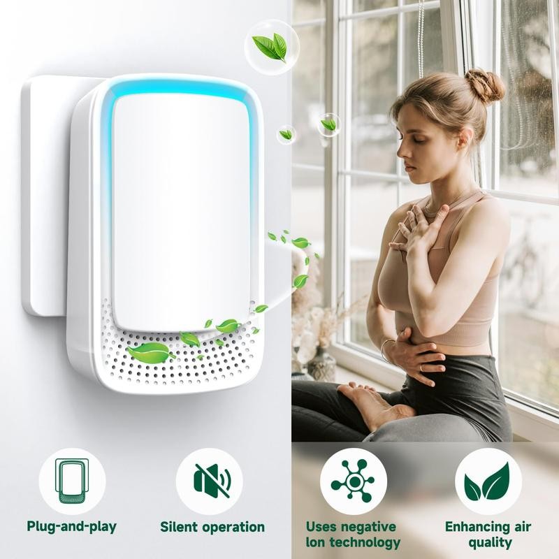 Air purifier (3 Pack) Negative air ionizer for home use,filterless