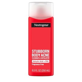 Neutrogena Stubborn Body Acne Cleanser & Exfoliator con Ácido Salicílico y PHA para piel susceptible a Acné