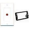 RiteAV RCA-RED Wall Plate White with Low Voltage Mounting Bracket