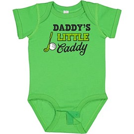 inktastic Daddy's Little Caddy with Golf Club and Ball Baby Bodysuit Newborn Apple Green 2c58e