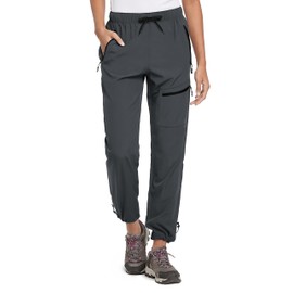 Tallemon Women's Tall Hiking Pants 31/33/35/37 Inseam Quick Dry Lightweight Water Resistant Cargo Pants Dark Gray, M