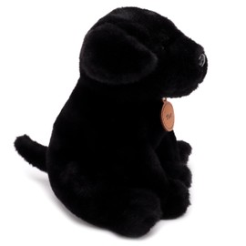 Toyland® 25cm (10") Thor The Black Labrador Soft Toy - Sitting Down Plush Dog - Suitable From Birth