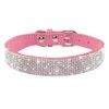 Pimaodog Rhinestone Dog Collar, Cute Dazzling Sparkling Soft Suede Leather