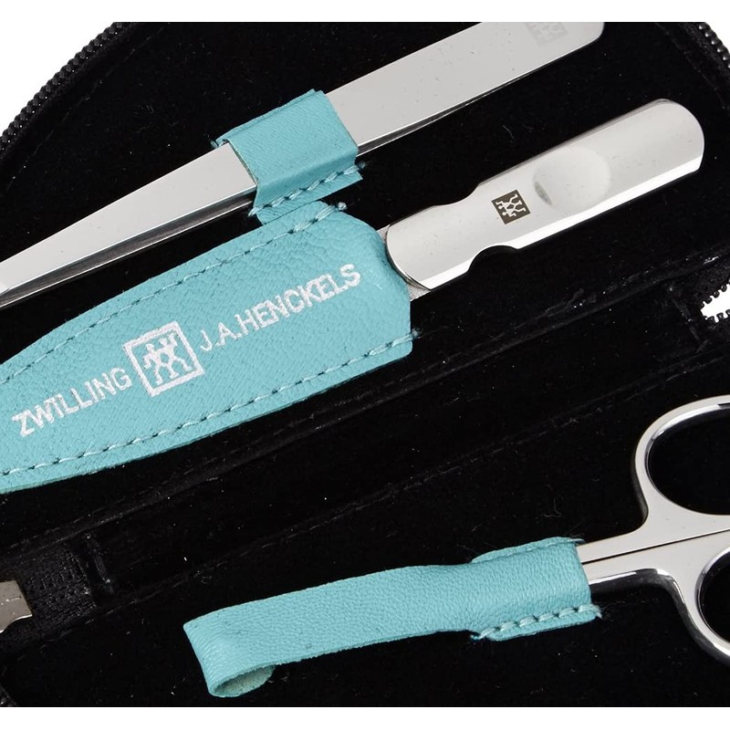 Zwilling Children's manicure set 3 pieces, goatskin, silver, 4 pieces