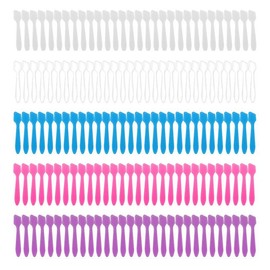 150 Pack Mini Makeup Spatulas, Reusable Cream Tip Spatulas Frosted Cosmetic Spatulas Scoops