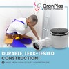 CranPlas Black Shower Trap | 90MM High-Flow Shower Waste Trap