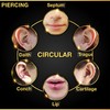 KJM Fashion Pack of 4 Transparent Bioflex Banana Ear Earrings