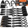 HORUSDY Ratchet Straps Heavy Duty, Tie Down Straps Ratchet Set,