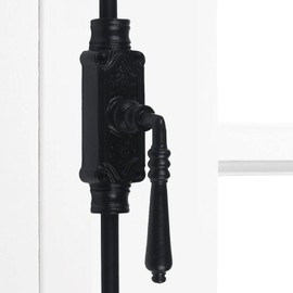 A29 Hardware 9 Feet Iron Lever Style Door Cremone Bolt, Black Powder Coat Finish, Available only in Right Hand Configuration