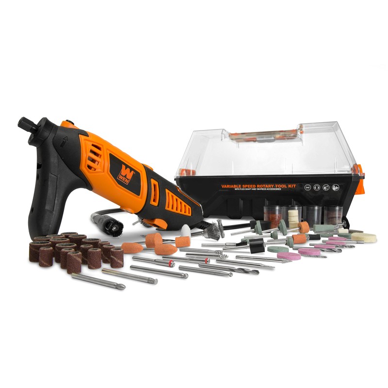 WEN 23190 1.3-Amp Variable Speed Steady-Grip Rotary Tool with 190-Piece
