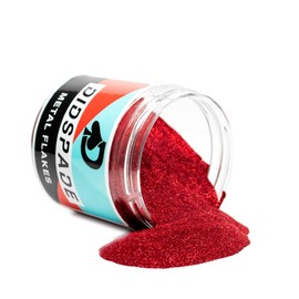 2oz Roulette Red 0.004" Ultra Fine Red Metal Flake Solvent Resisitant Glitter | Paint Metal Flake | Flake for Automotive Spray and Spray Painting | Glitter for Epoxy Resin