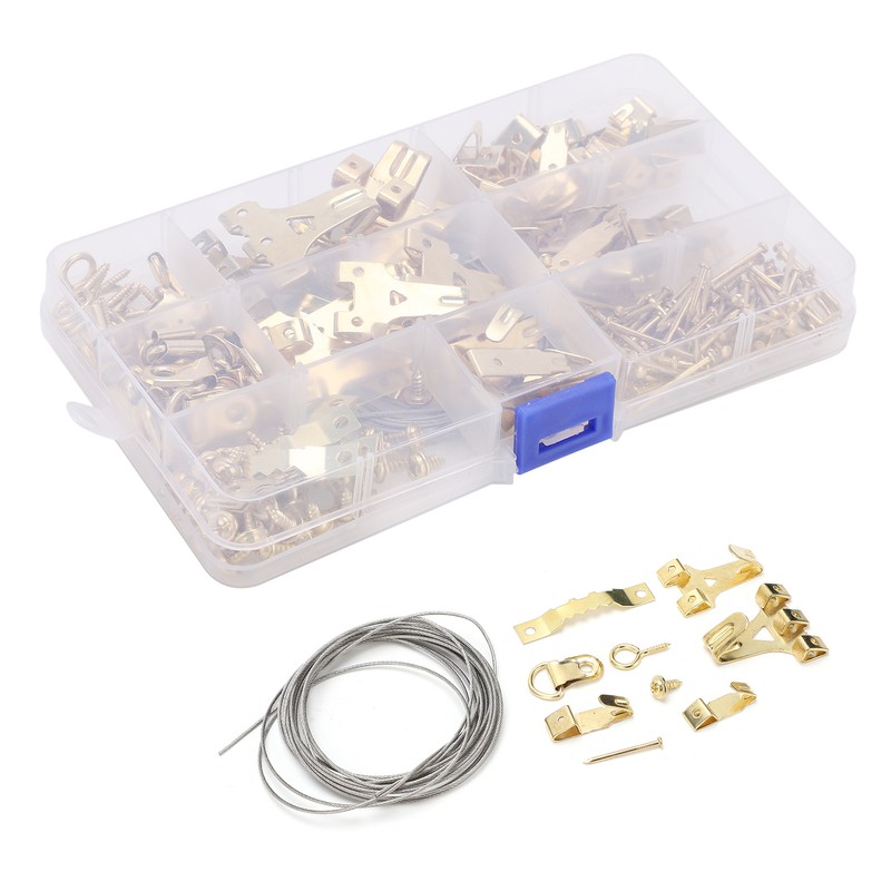 230PCS Photo Frame Hook Kit NonTrace Screw Nail for Wall