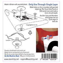 EventClip US Flag Snap-Lock BibClips Made with Recycled Plastic. Fed up with Safety Pins?.. for securing Running and Cycling Numbers, far Better Than Magnets and far Less Packaging.