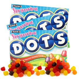 Needzo Dots Gumdrops, Fruit Flavored Candy in Theater Box, Pack of 3, 6 Ounces Each