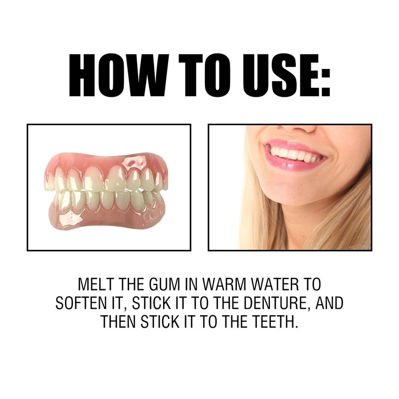 Soft Denture Reline Kit,False Teeth,Snap on Dentures Upper and Lower