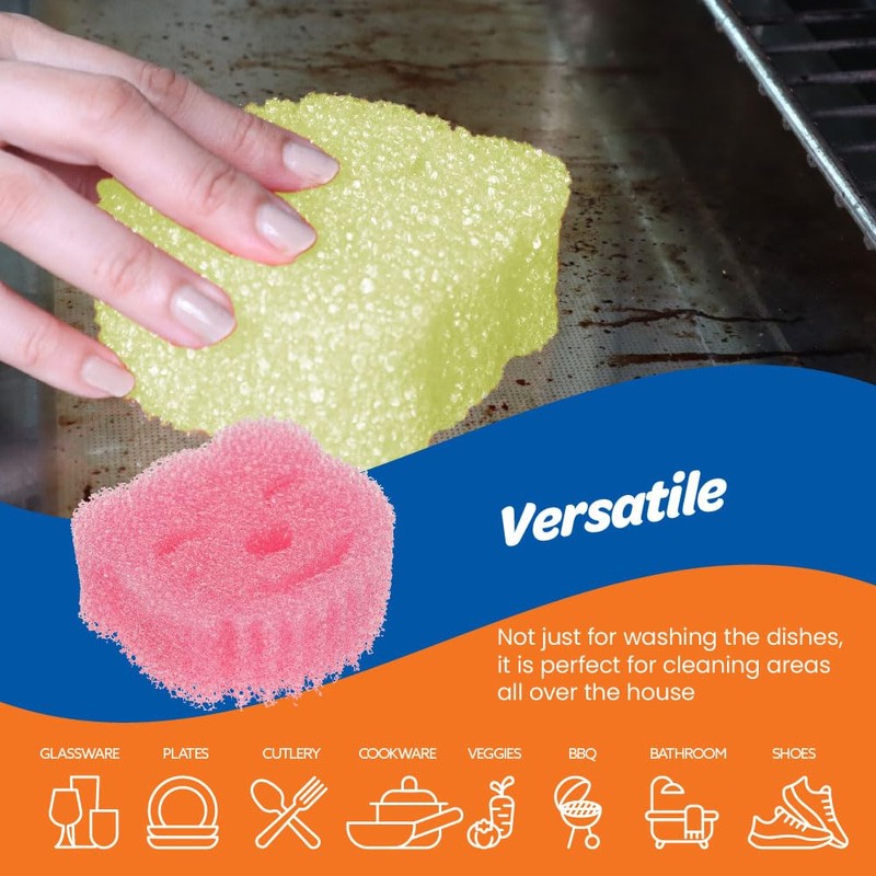 White Magic Scrubtastic Scrub & Wipe Sponge Original 3 Pack