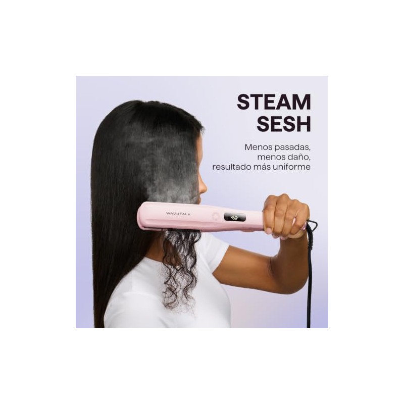 Wavytalk Steam Sesh Alisadora vapor con placas nano 1.38" y