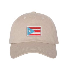 Puerto Rico Light Blue Flag Embroidered Baseball Cap (US, Alpha, One Size, Stone)