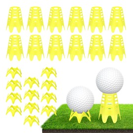 Rolitwils Golf Simulator tees, 12Pcs Plastic Golf Mat Tees for Home, Outdoor or Indoor Golf Tees for Training, Practice Golf tees for Winter Turf and Driving Range, Pack of 12 Tall & 12 Small