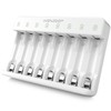 WENJOOP 8-Slot Smart AA AAA Battery Charger for 1.2V NiMH/NiCd