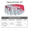 FREEHOTU Japanese Cherry Blossom Round Tablecloth Thicken Desk Cloth Washable