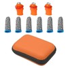 PATIKIL Large/Small Gardening Thumb Knife Set with Storage Case, Silicone Thumb Cutter Finger Cover Garden Trim Tool for Picking Fruit Vegetable, Orange