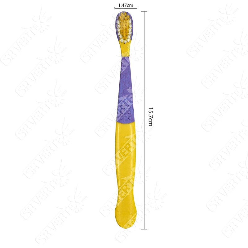 Handzahnbürste für Kinder, 15,7 cm, weiche Borsten, tragbare Mini-Bürste, für