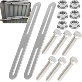 Mounting Set for Fence Mailbox, 2 Pieces, Fence Attachment, 360 x 24 mm, Letterbox Attachment for Postbox Attachment to Gates or Fences (Silver, 360 mm)