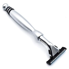 Taconic Shave Mango de afeitar compatible con sensor Gillette cromado pesado – Incluye una cuchilla de afeitar precargada – Acepta sensores GIllete, s