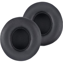 REELOXY Replacement Solo4 Protein Leather Earpads, Soft PU Leather Ear Pads Cushions for Beats Solo 4 On-Ear Headphones with High Density Memory Foam(Black)