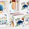 Clastyle Pack of 3 Dinosaur Children's Storage Boxes Leaf Fabric