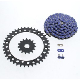 01-05 fits Yamaha YFM660 660 Raptor Blue Non O-Ring Chain & Black Sprocket 15/40 96L