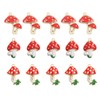 Comimark 15 PCS Enamel Mushroom Charms Pendant for DIY Jewelry