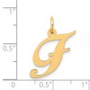 GlittersandGold 14K Medium Fancy Script Letter F Initial Charm Bracelet