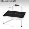 VIVO White Ergonomic Height Adjustable Standing Foot Rest Relief Platform