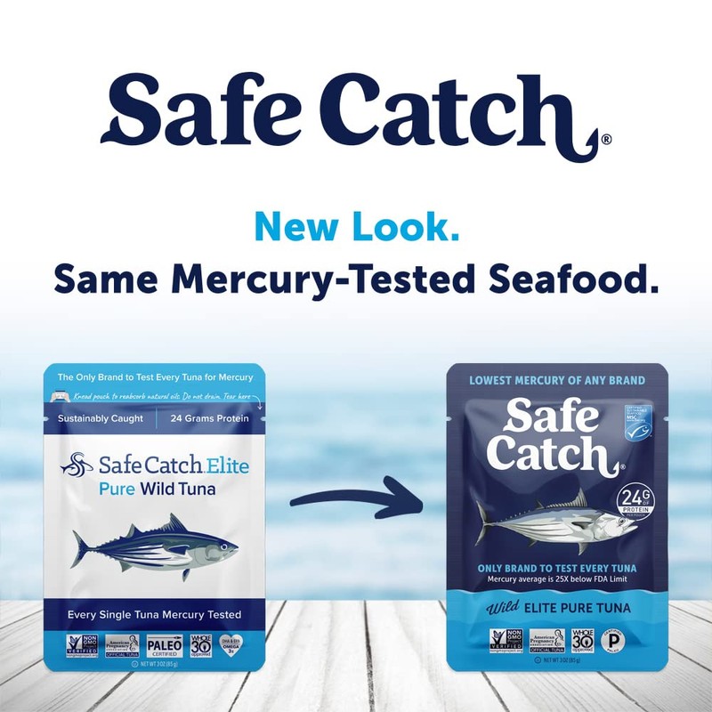 Safe Catch Elite Tuna Wild-Caught Lowest Mercury Tuna Fish Pouch