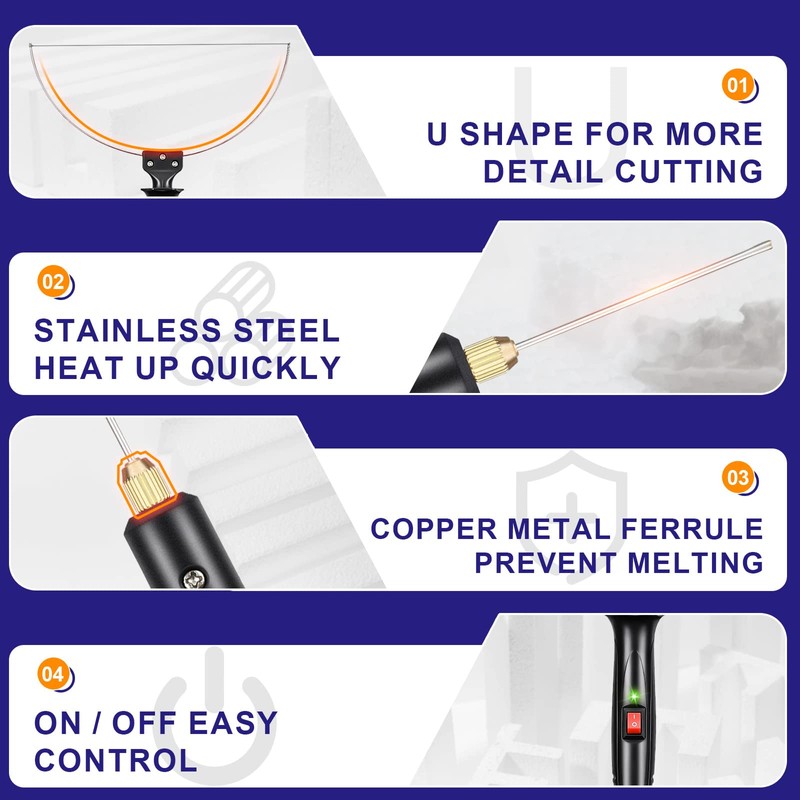 GOCHANGE 3 in 1 Foam Cutter Electric Styrofoam Cutting Tool,