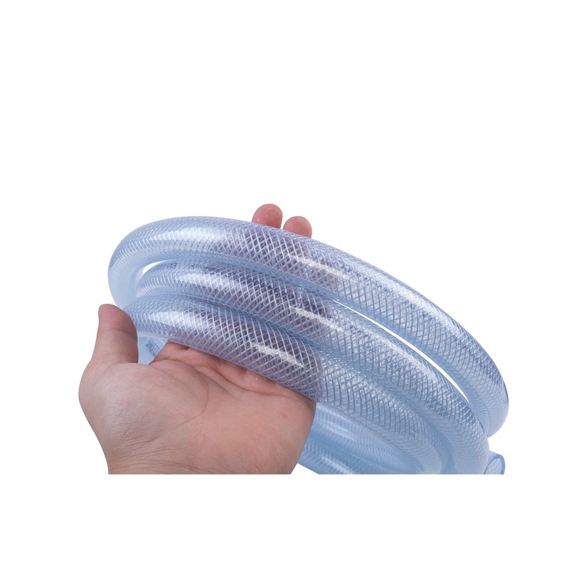 JUNZHIDA High Pressure Braided Clear Flexible PVC Tubing 3/4" ID,10ft