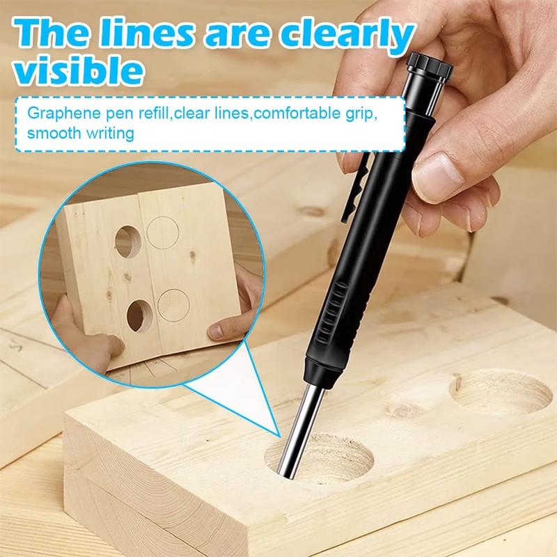 3-Piece Tracer Pencil Set - Carpenter & Builder Pencils with