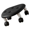 Round Low Rolling Stools Fuax Leather Universal Wheel Small Roller